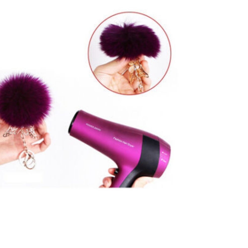 Last One! Rudolph Reindeer Pom Pom Handbag Charm - Picture 2 of 2